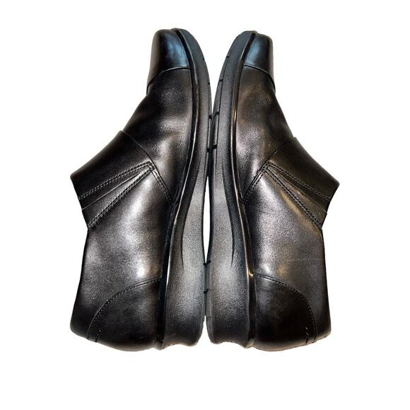 Clarks Collection Soft Cushion‎ Leather Shoe Slip On Women 8.5 W Black - Picture 7 of 9